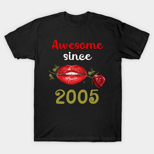 Lips Rose Year 2005 T-Shirt by ravenwaldo168375